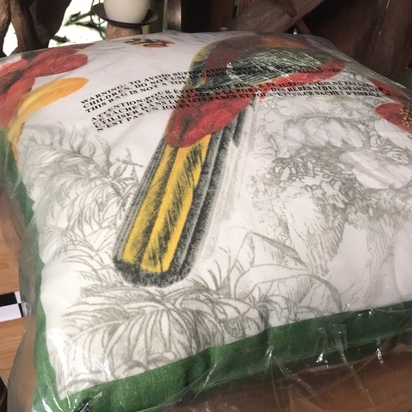 Pottery Barn Alaina Bird Large 20x20 Indoor/Outdoor Pillow with Florals … - Picture 5 of 15